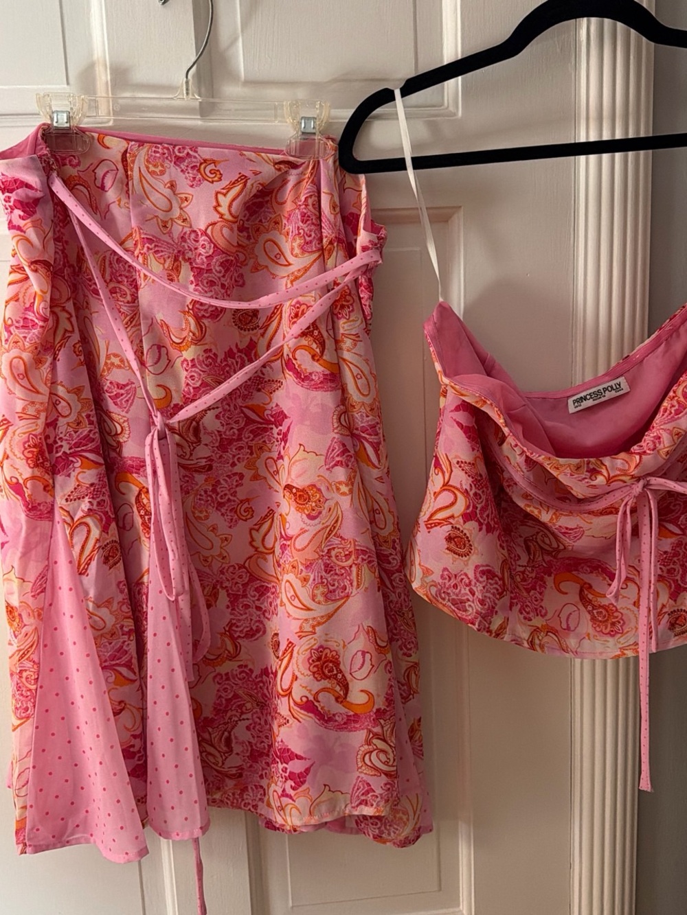 Princess Polly Pink Paisley Two-Piece Skirt Set